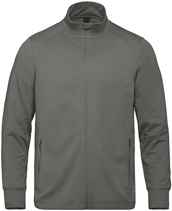 Am image of a Custom Adventurer Adult French Terry Performance Full Zip Sweatshirt in Sage Green!