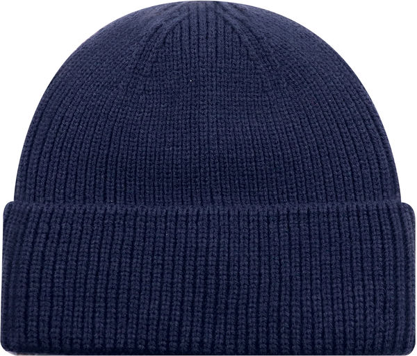 Am image of a Custom AJM Acrylic Cuff Toque in Navy!