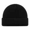 An image of a Custom AJM Acrylic Mesh Rib Knit Cuff Toque in Black!