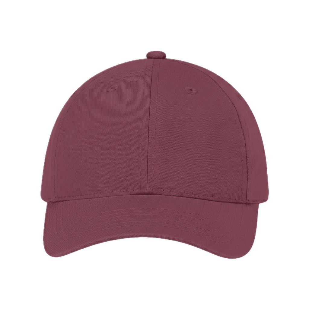 AJM Brushed Cotton Drill Cap in Burgundy