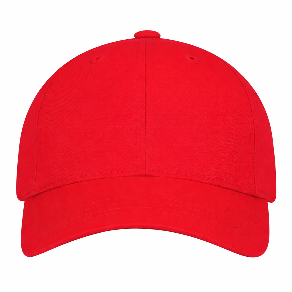 AJM Brushed Cotton Drill Youth Cap in Scarlet Red