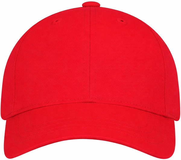 An image of a Custom AJM Brushed Cotton Drill Youth Cap in Scarlet Red!