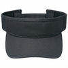 An image of a Custom AJM Deluxe Blended Chino Twill Visor in Black!