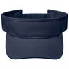 An image of a Custom AJM Deluxe Blended Chino Twill Visor in Navy!
