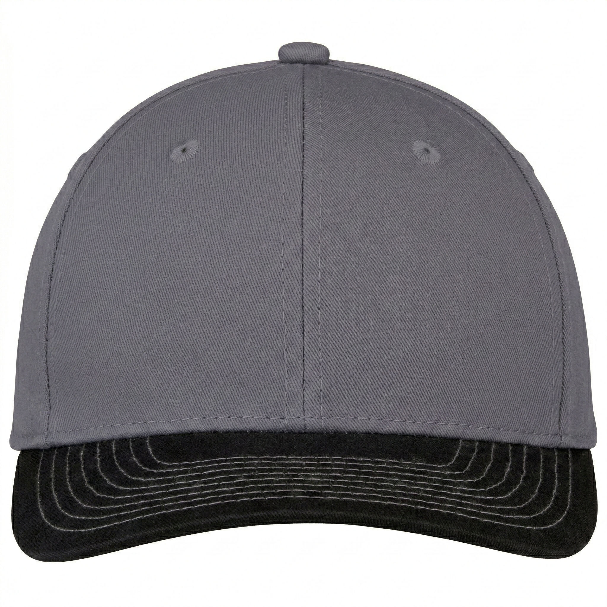 AJM Deluxe Chino Twill Cap in Black/Charcoal/Charcoal