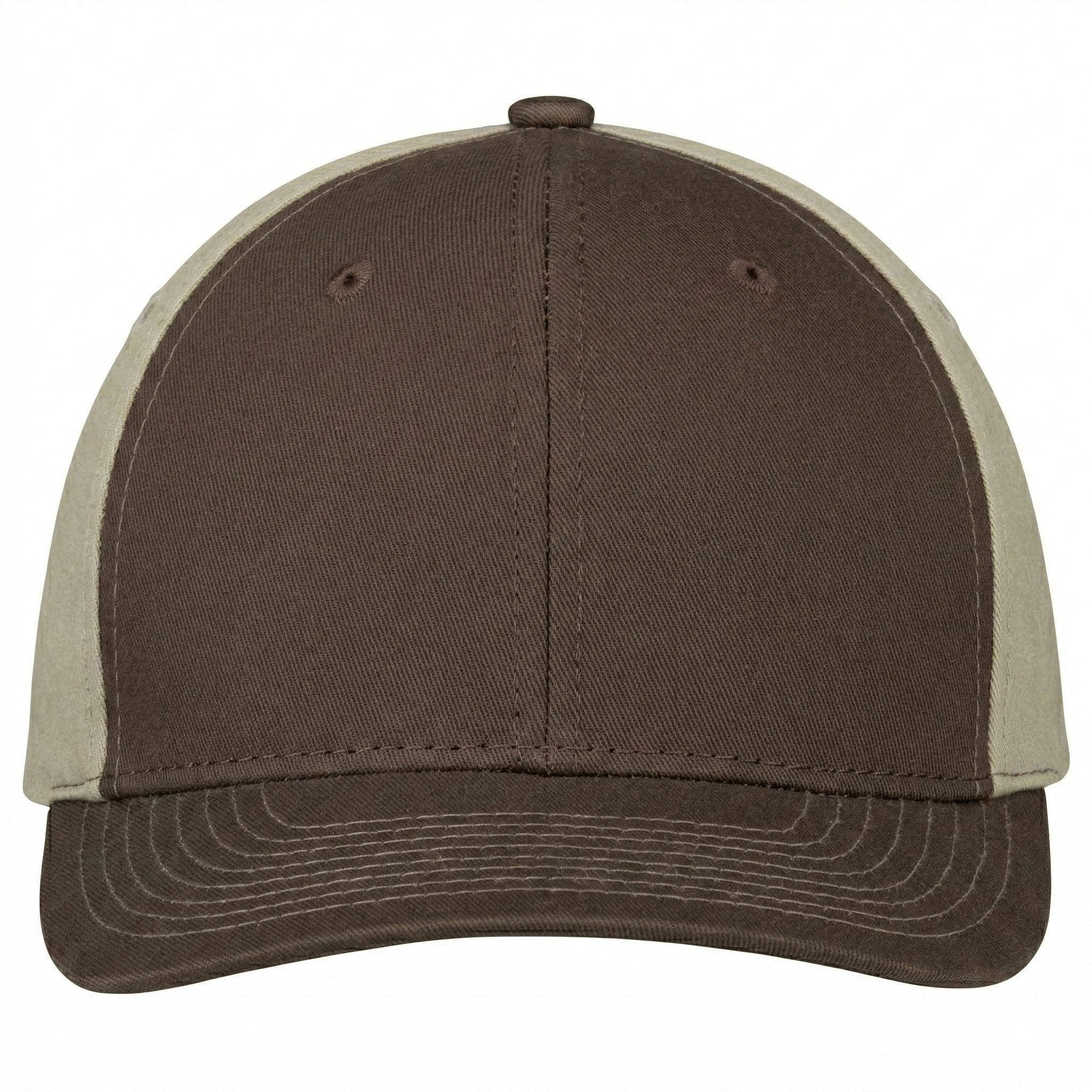 AJM Deluxe Chino Twill Cap in Brown/Brown/Tan