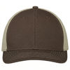 An image of a Custom AJM Deluxe Chino Twill Cap in Brown/Brown/Tan!