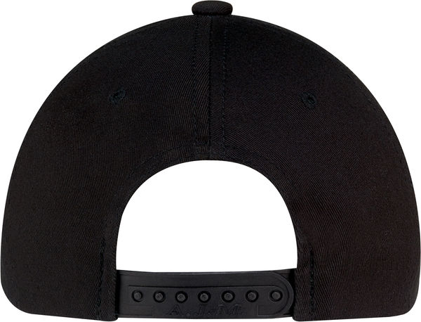 An image of a Custom AJM Deluxe Chino Twill Cap in Gold/Black/Black!