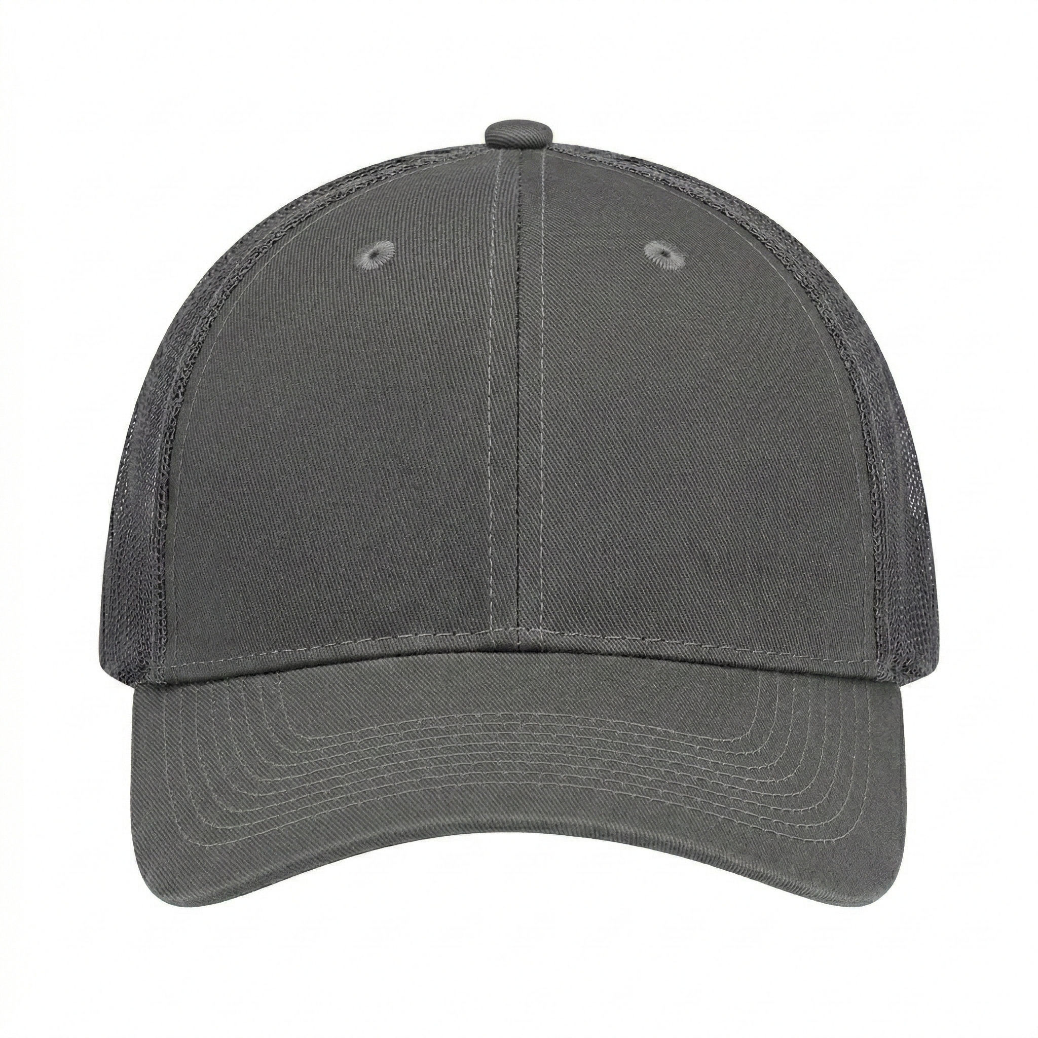 AJM Enzyme Washed Deluxe Chino Twill Mesh Cap in Washed Charcoal