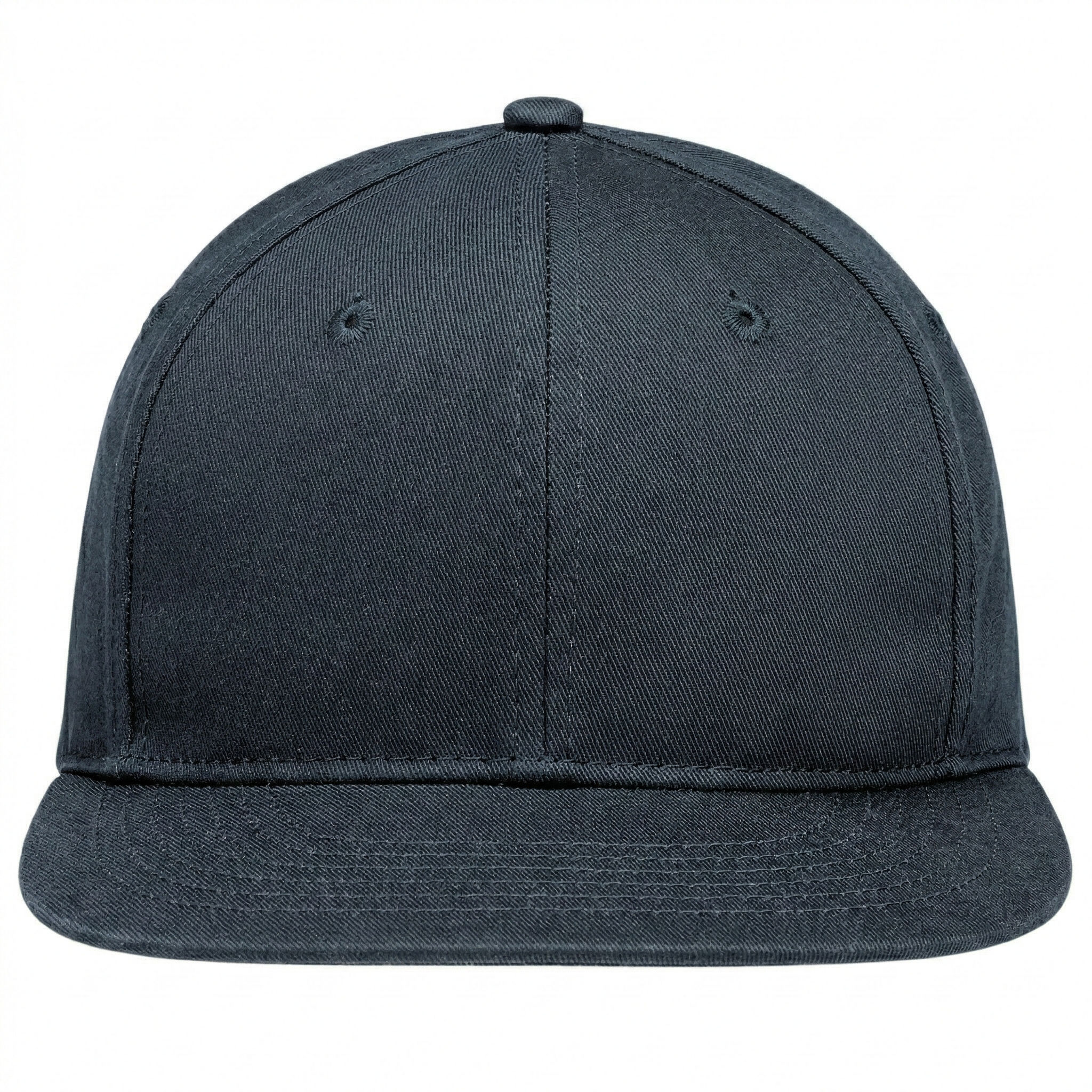 AJM Flat Peak Deluxe Chino Twill Cap in Navy