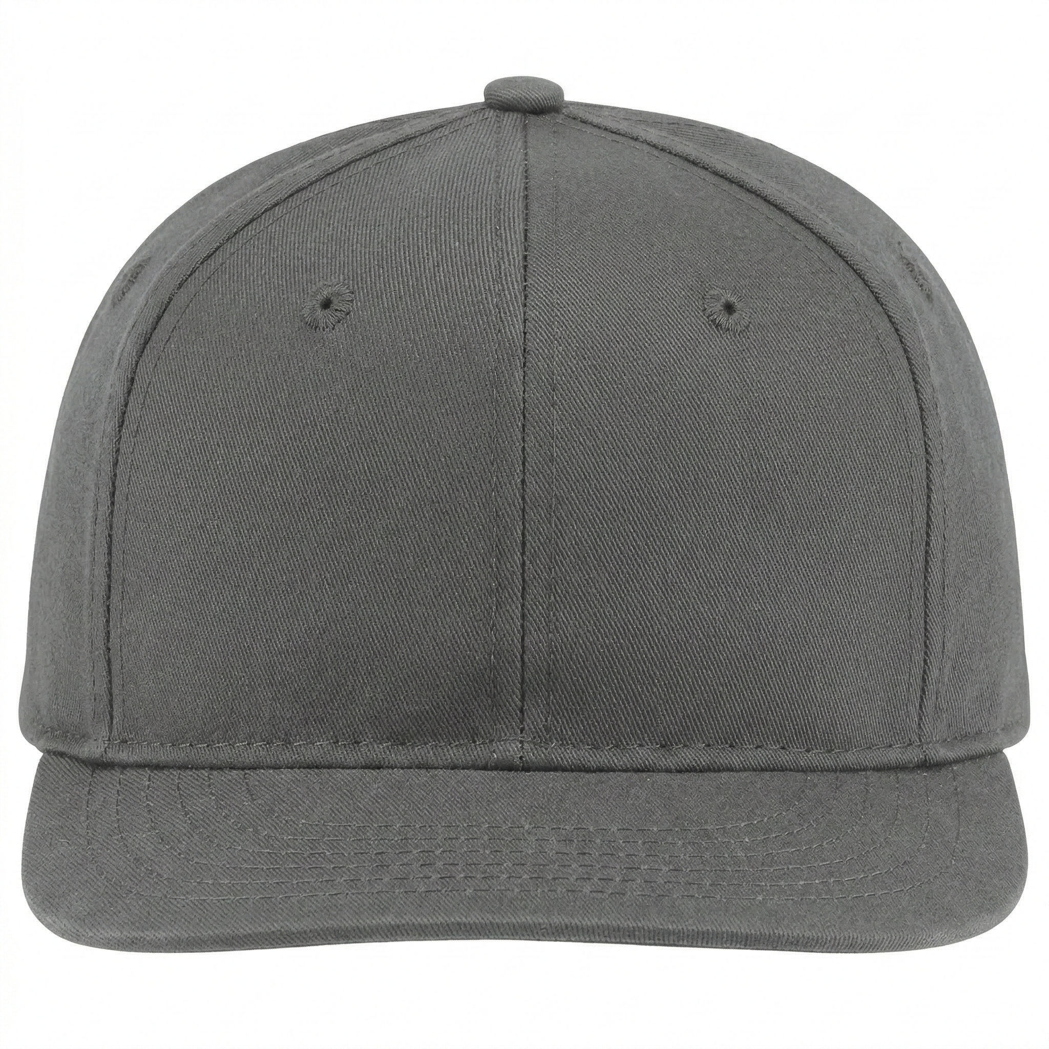 AJM Flat Peak Deluxe Chino Twill Cap in Slate