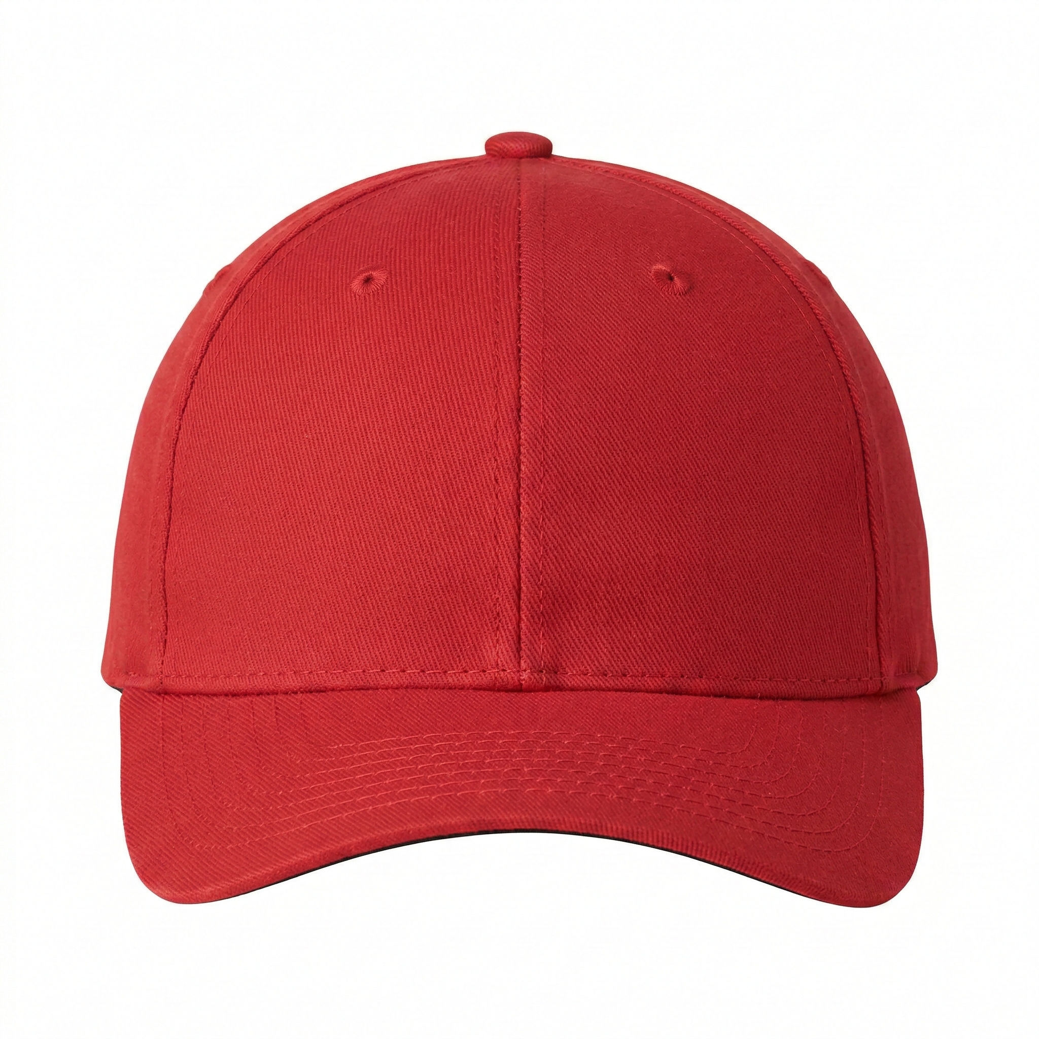 AJM Heavyweight Brushed Cotton Drill Cap in Red