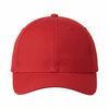 An image of a Custom AJM Heavyweight Brushed Cotton Drill Cap in Red!