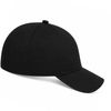 An image of a Custom AJM Polycotton 5 Panel Constructed Full Fit Five Cap in Black!