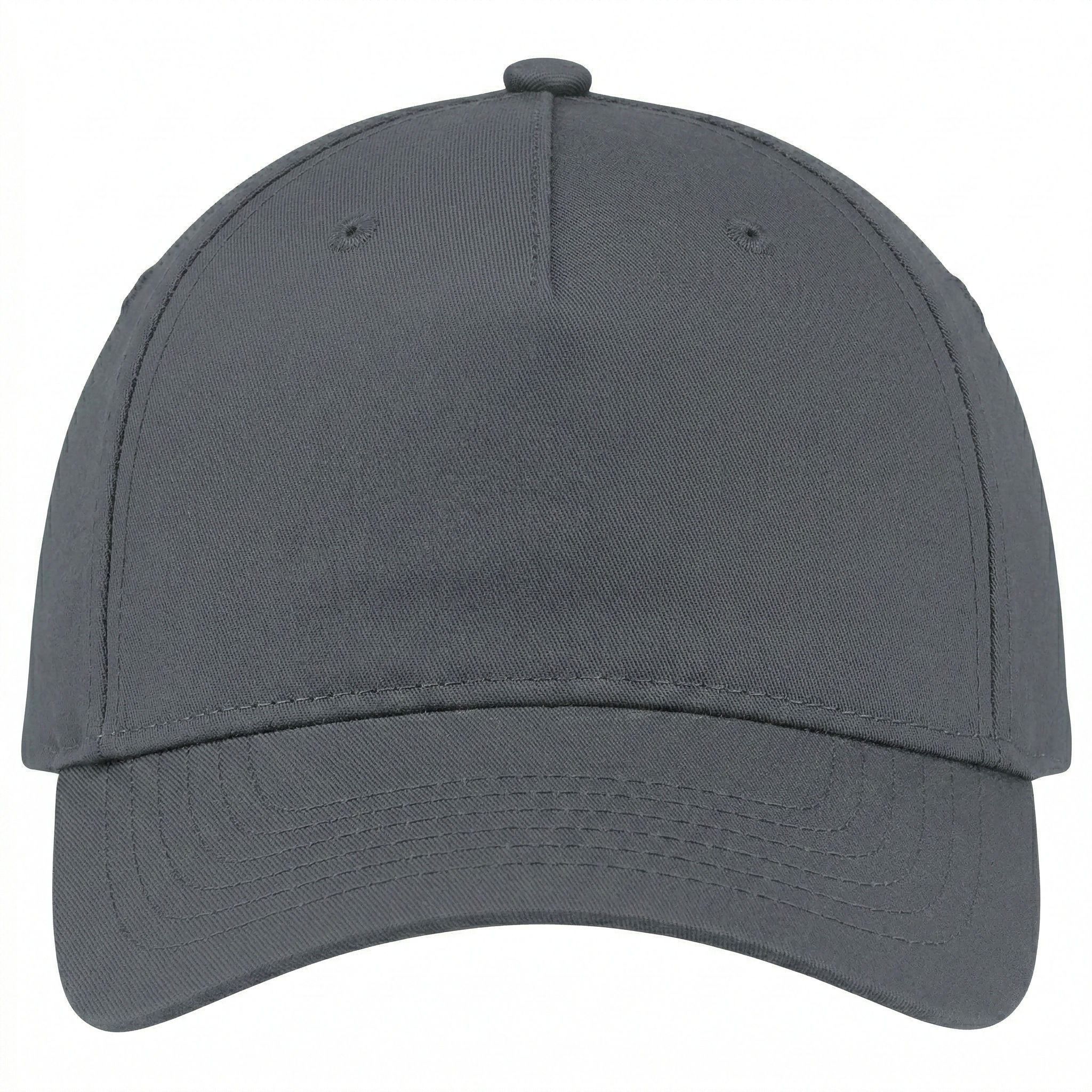 AJM Polycotton 5 Panel Constructed Full Fit Five Cap in Charcoal