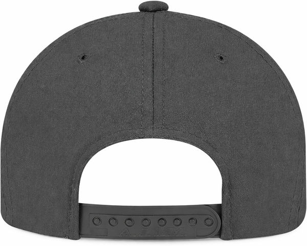 An image of a Custom AJM Polycotton 5 Panel Constructed Full Fit Five Cap in Charcoal!