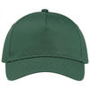 An image of a Custom AJM Polycotton 5 Panel Constructed Full Fit Five Cap in Forest Green!