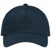 An image of a Custom AJM Polycotton 5 Panel Constructed Full Fit Five Cap in Navy Blue!