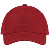 An image of a Custom AJM Polycotton 5 Panel Constructed Full Fit Five Cap in Red!