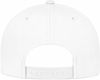 An image of a Custom AJM Polycotton 5 Panel Constructed Full Fit Five Cap in White!