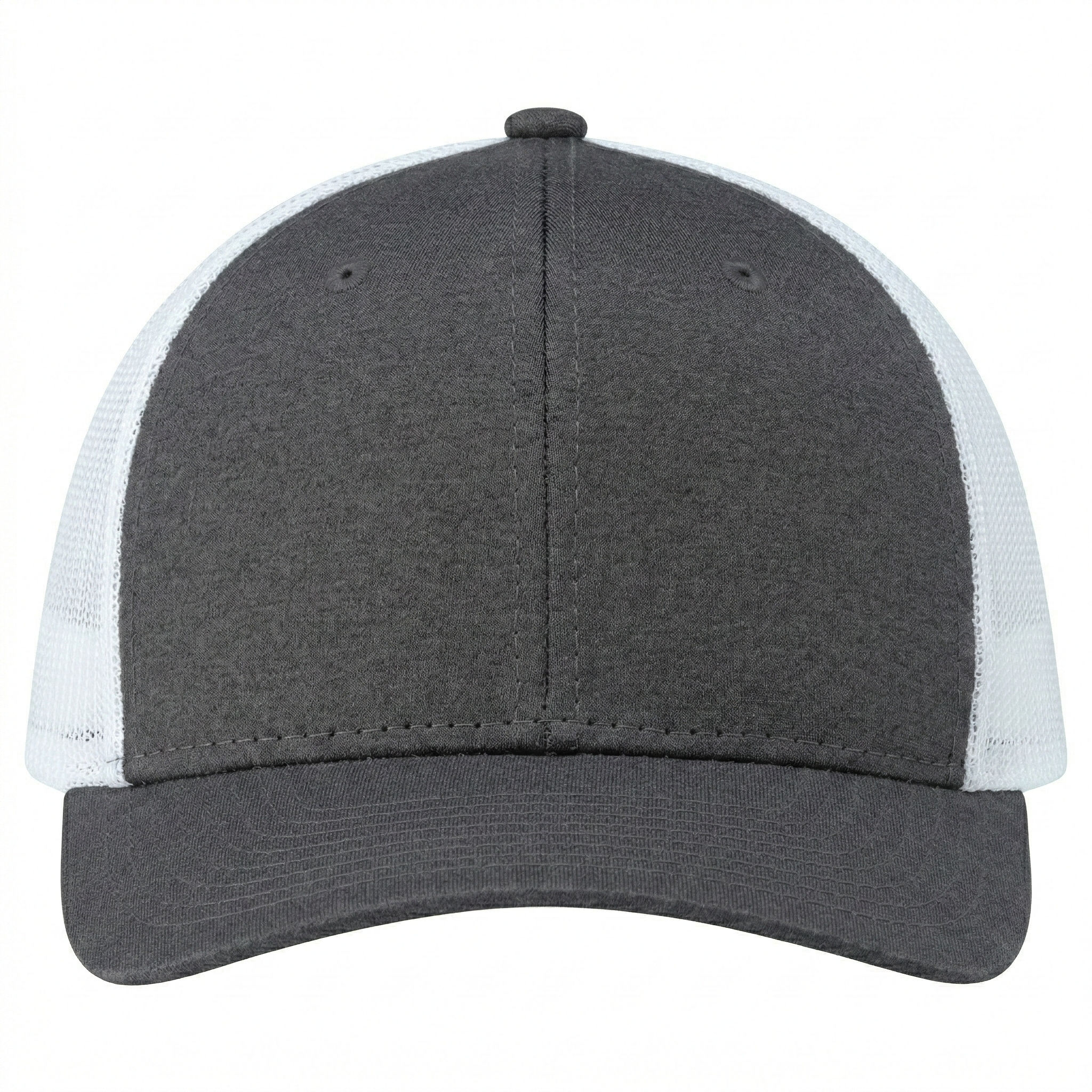 AJM Polyester Heather Nylon Mesh Hat in Black/White