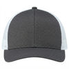 An image of a Custom AJM Polyester Heather Nylon Mesh Hat in Black/White!