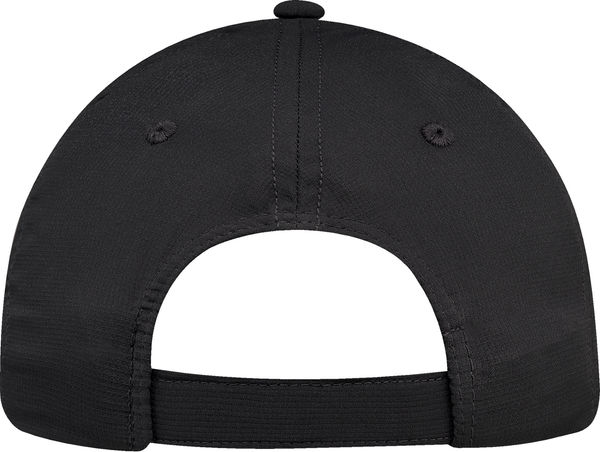 Am image of a Custom AJM Polyester Pearl Nylon 6 Panel Constructed Full Fit in Black!