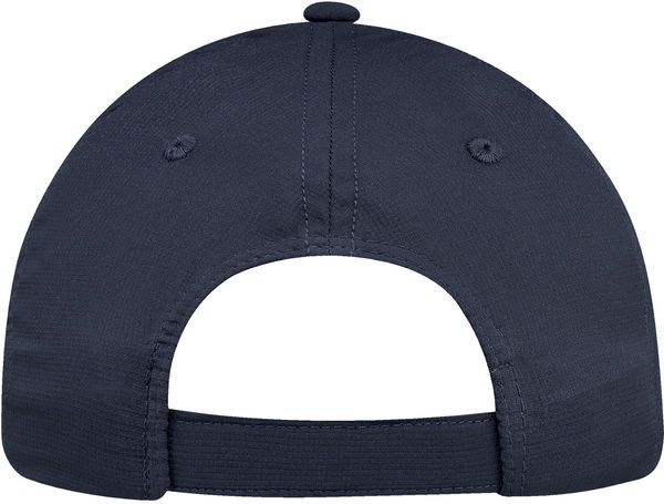 Am image of a Custom AJM Polyester Pearl Nylon 6 Panel Constructed Full Fit in Navy!