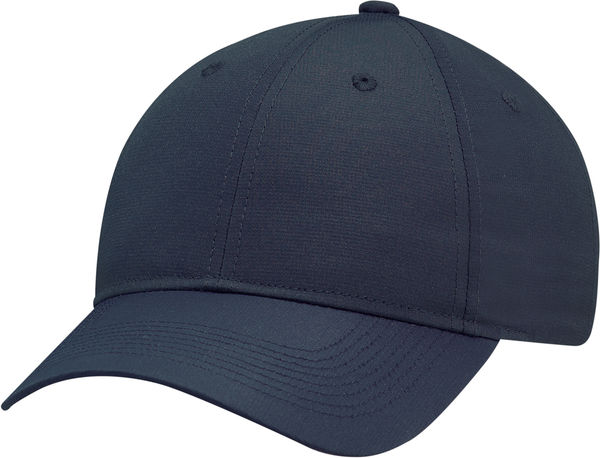 Am image of a Custom AJM Polyester Pearl Nylon 6 Panel Constructed Full Fit in Navy!