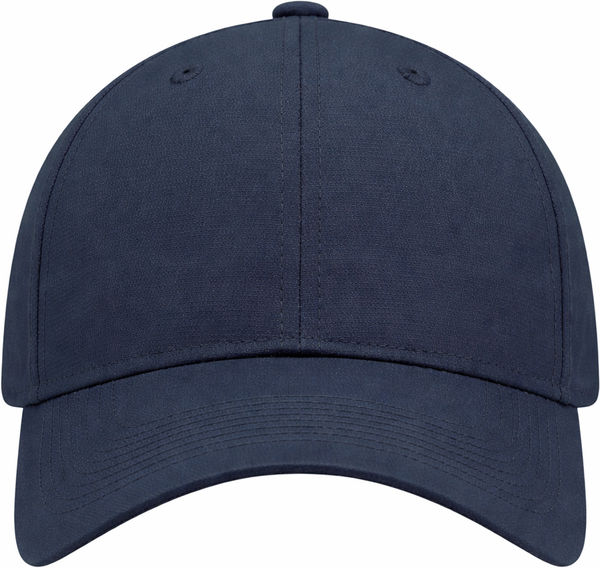 An image of a Custom AJM Polyester Pearl Nylon 6 Panel Constructed Full Fit in Navy!