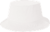 Am image of a Custom AJM Washed Cotton Drill Deluxe Bucket Hat in White!
