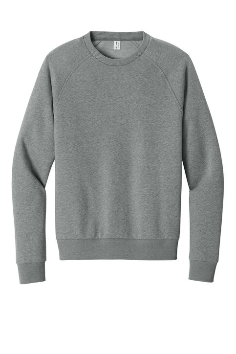 Allmade Unisex Organic CVC Fleece Crewneck Sweatshirt in Aluminum Grey Heather