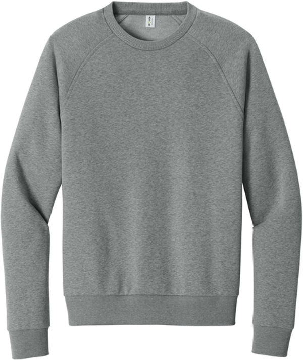 An image of a Custom Allmade Unisex Organic CVC Fleece Crewneck Sweatshirt in Aluminum Grey Heather!