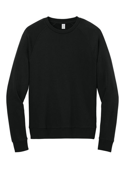 Allmade Unisex Organic CVC Fleece Crewneck Sweatshirt in Deep Black