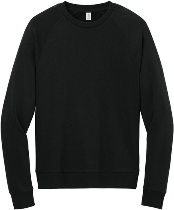 An image of a Custom Allmade Unisex Organic CVC Fleece Crewneck Sweatshirt in Deep Black!