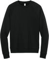 An image of a Custom Allmade Unisex Organic CVC Fleece Crewneck Sweatshirt in Deep Black!
