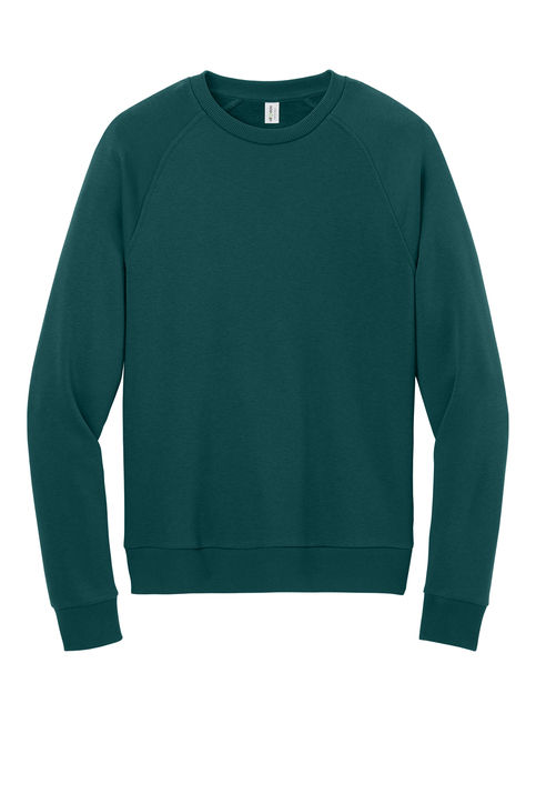Allmade Unisex Organic CVC Fleece Crewneck Sweatshirt in Deep Sea Green