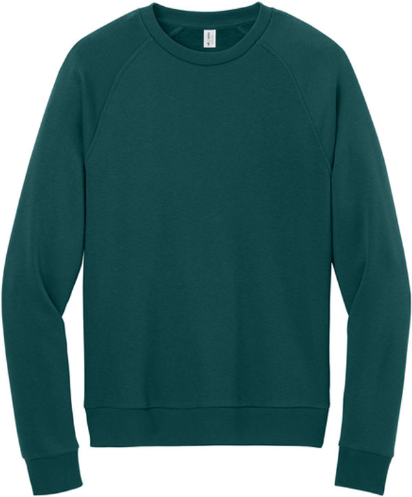 An image of a Custom Allmade Unisex Organic CVC Fleece Crewneck Sweatshirt in Deep Sea Green!