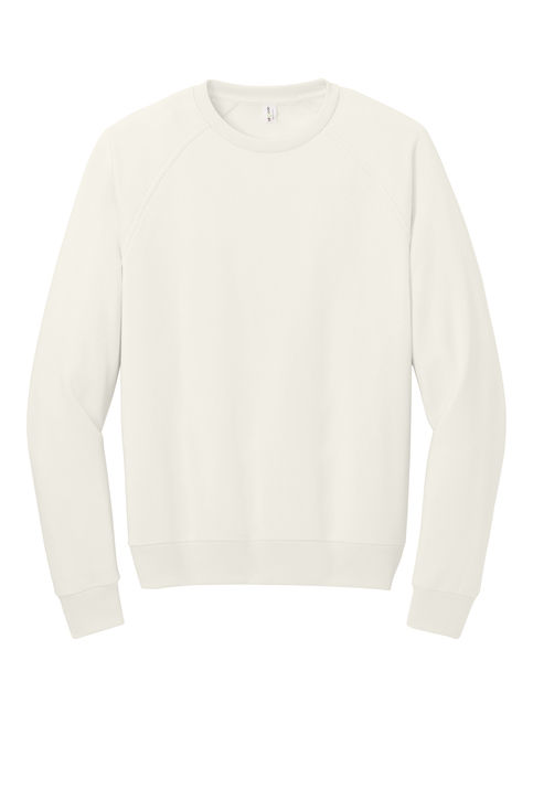 Allmade Unisex Organic CVC Fleece Crewneck Sweatshirt in White Sand