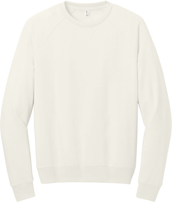 An image of a Custom Allmade Unisex Organic CVC Fleece Crewneck Sweatshirt in White Sand!