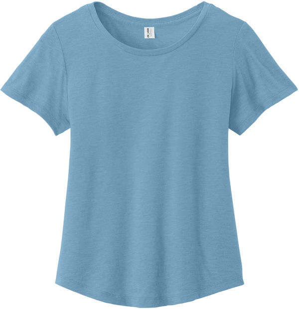 An image of a Custom ALLMADE Womens Relaxed Organic Cotton Scoop Neck Tee in Arctic Blue!