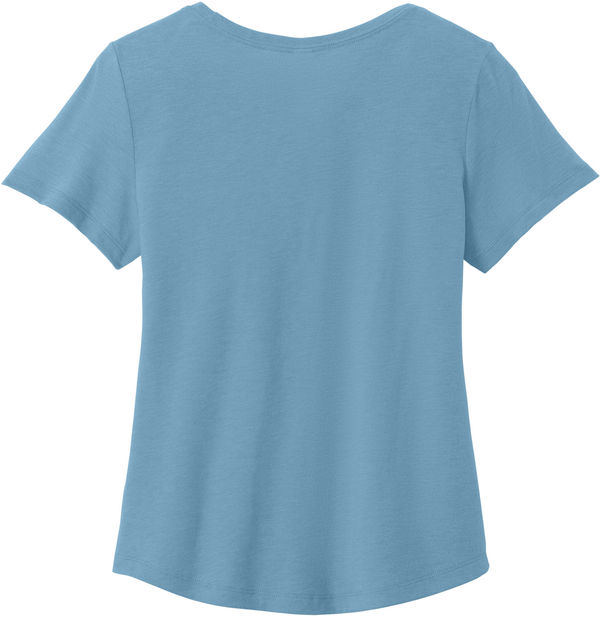An image of a Custom ALLMADE Womens Relaxed Organic Cotton Scoop Neck Tee in Arctic Blue!