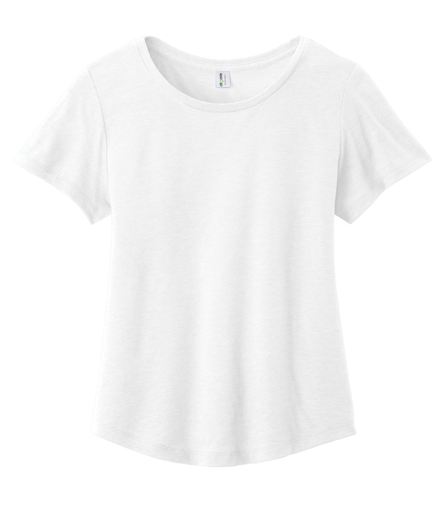 ALLMADE Womens Relaxed Organic Cotton Scoop Neck Tee in Bright White