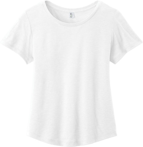 An image of a Custom ALLMADE Womens Relaxed Organic Cotton Scoop Neck Tee in Bright White!
