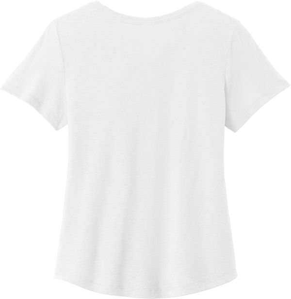 An image of a Custom ALLMADE Womens Relaxed Organic Cotton Scoop Neck Tee in Bright White!