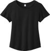 An image of a Custom ALLMADE Womens Relaxed Organic Cotton Scoop Neck Tee in Deep Black!