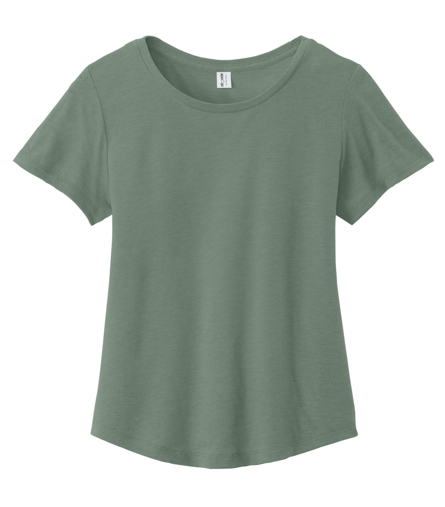ALLMADE Womens Relaxed Organic Cotton Scoop Neck Tee in Matcha Green