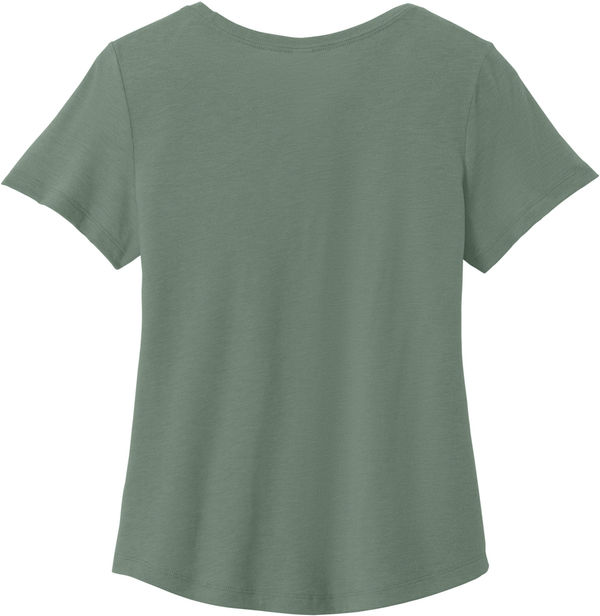 An image of a Custom ALLMADE Womens Relaxed Organic Cotton Scoop Neck Tee in Matcha Green!