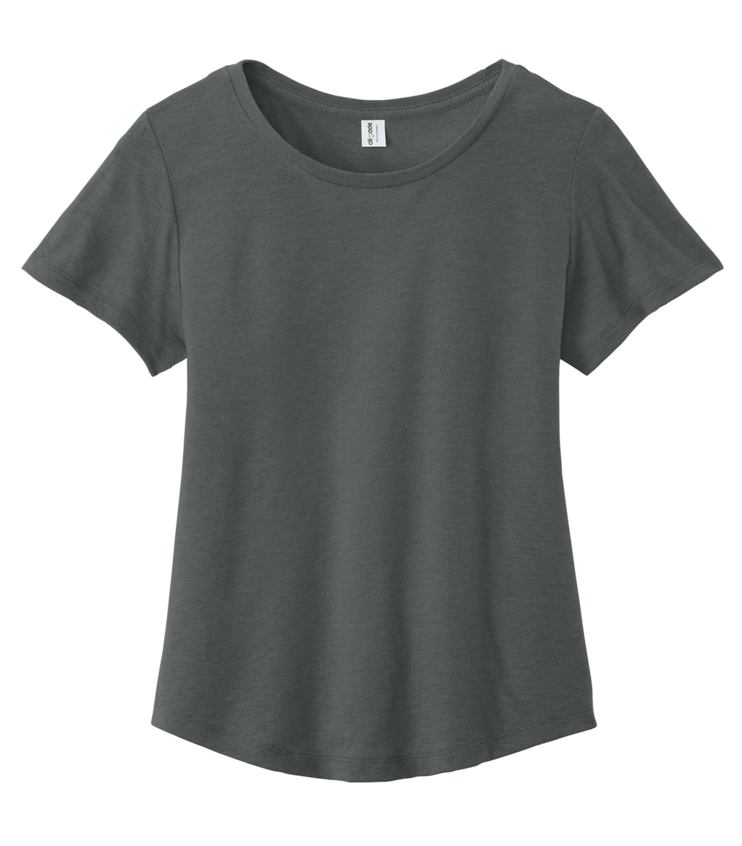 ALLMADE Womens Relaxed Organic Cotton Scoop Neck Tee in Terrain Grey