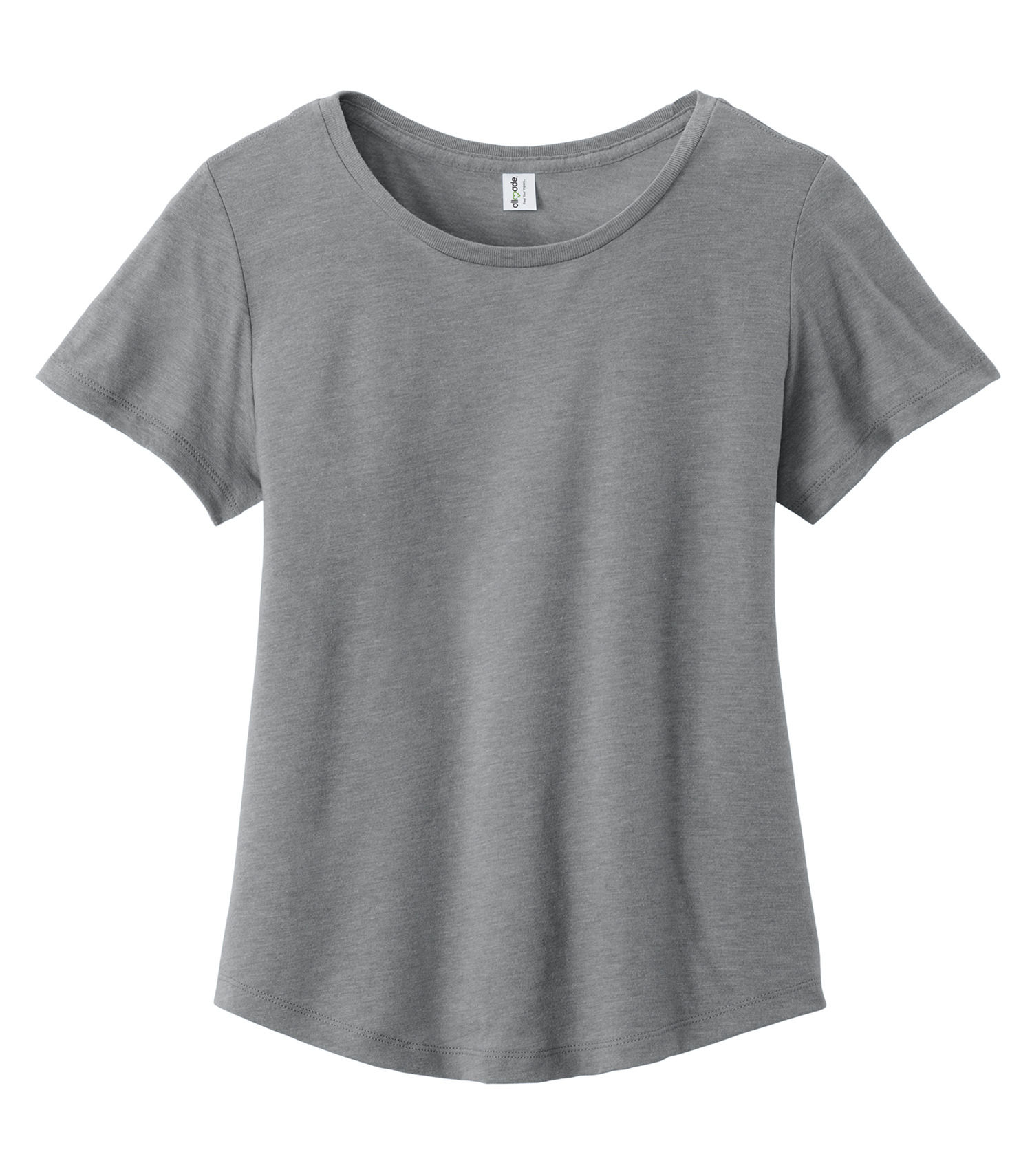 ALLMADE Womens Relaxed Tri Blend Scoop Neck Tee in Aluminum Grey